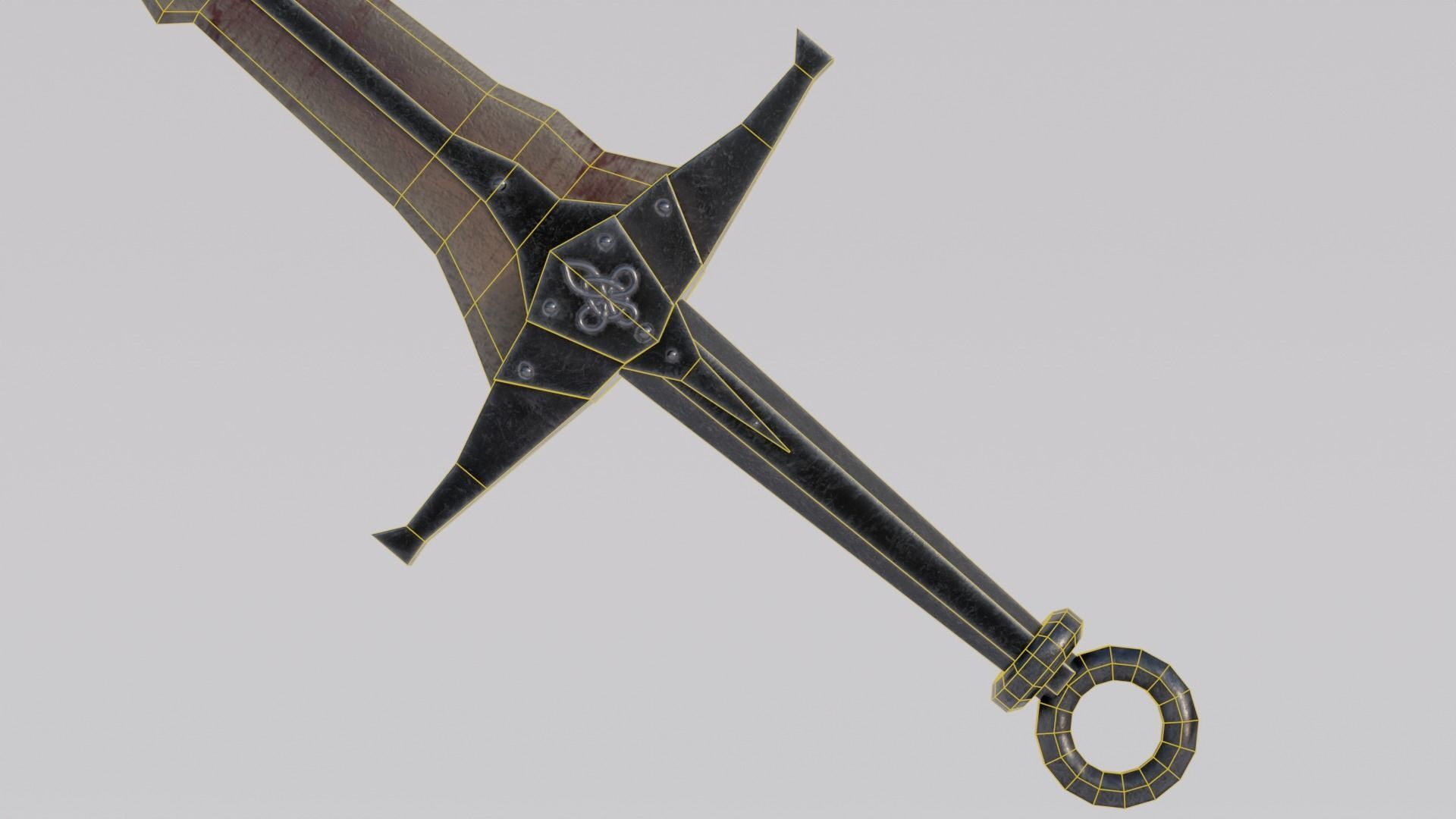 Dragon Bon Sword from Skyrim Low-poly 3D model_7