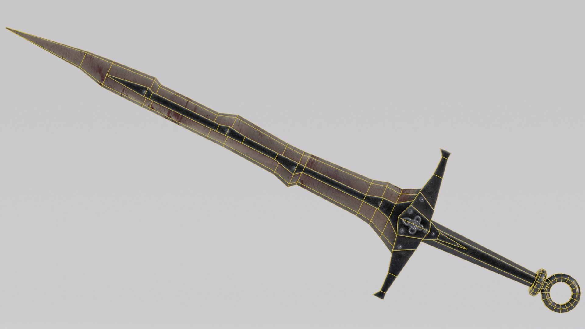 Dragon Bon Sword from Skyrim Low-poly 3D model_8