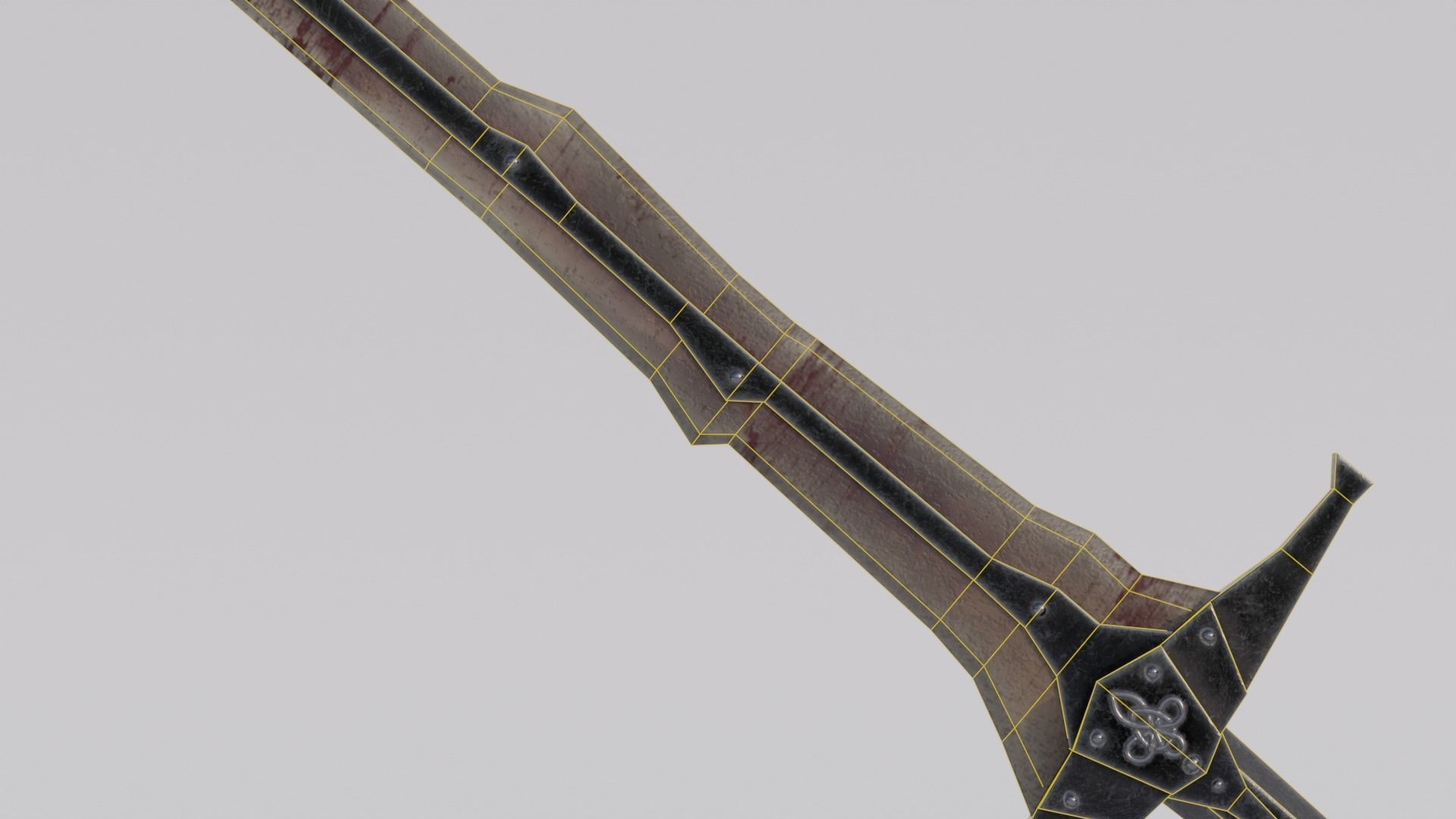 Dragon Bon Sword from Skyrim Low-poly 3D model_6