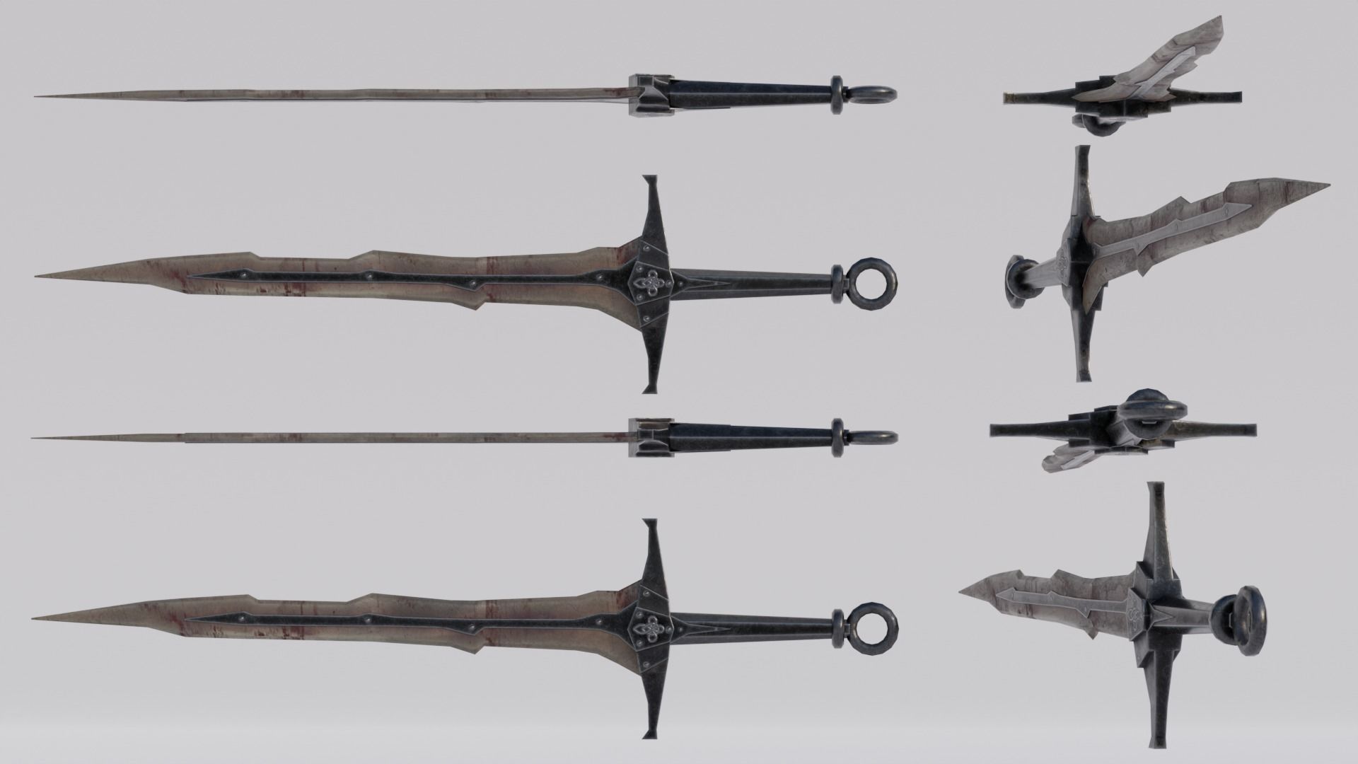 Dragon Bon Sword from Skyrim Low-poly 3D model_4