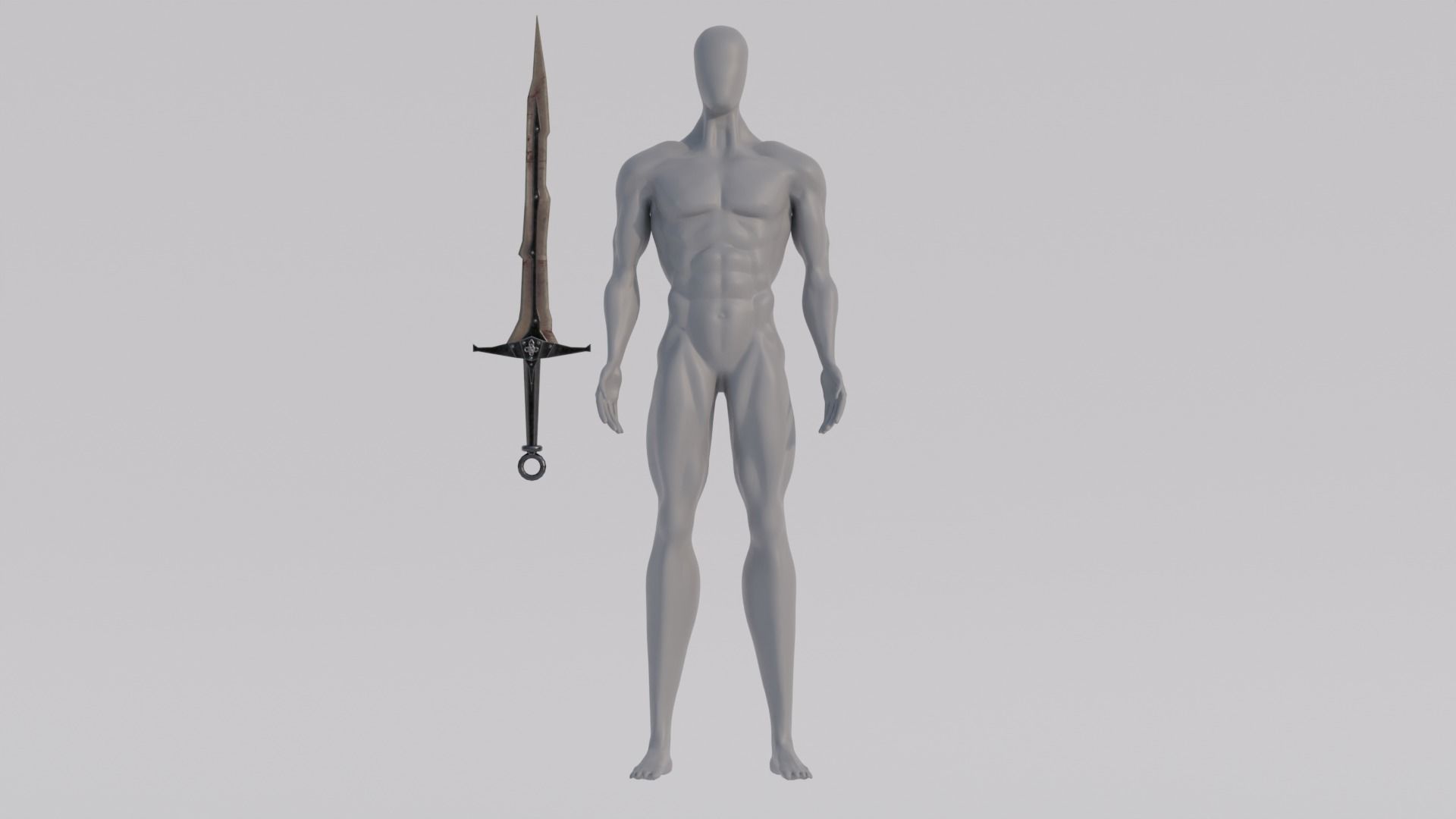 Dragon Bon Sword from Skyrim Low-poly 3D model_10