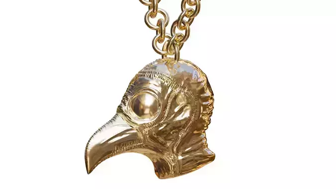 plague mask pendant necklace