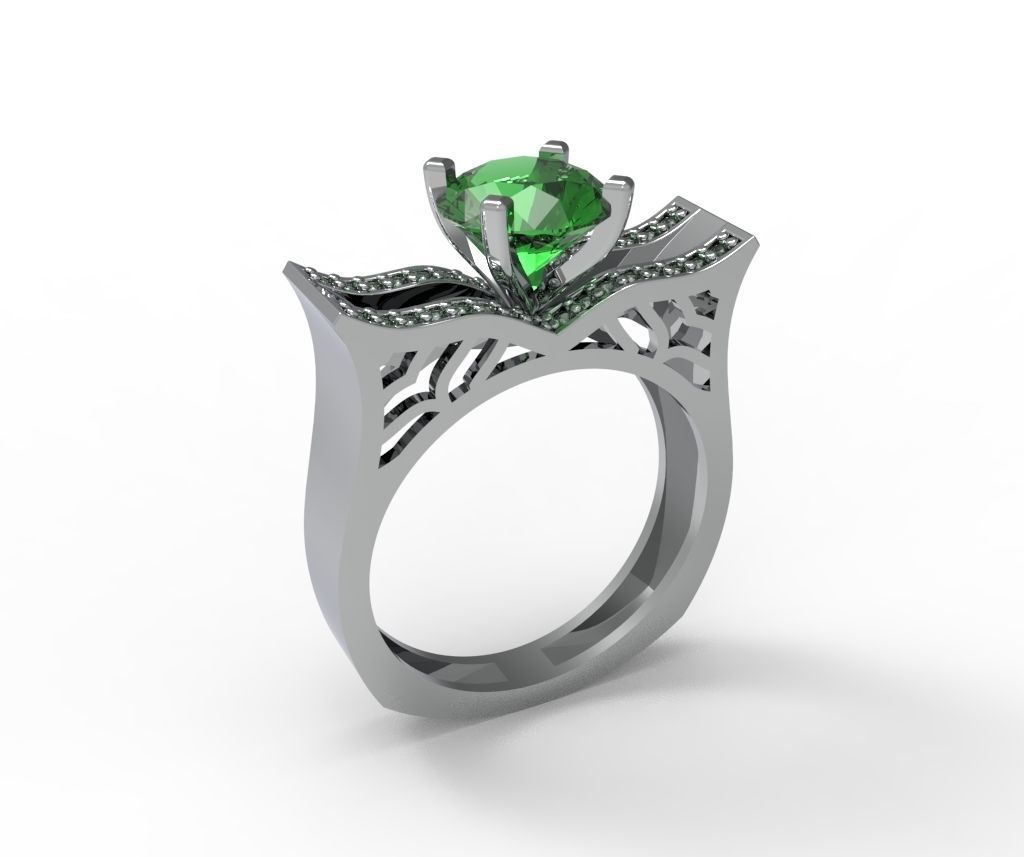 Diamond Ring  3D print model_1