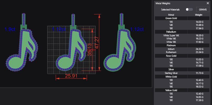 Music Note Pendants - Collection _17