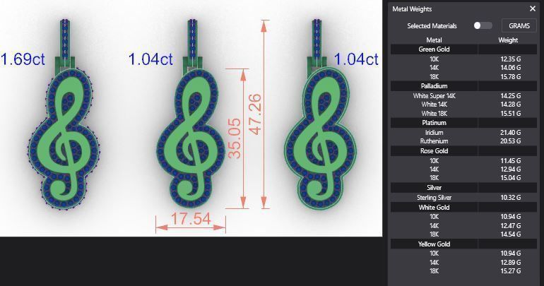 Music Note Pendants - Collection _26