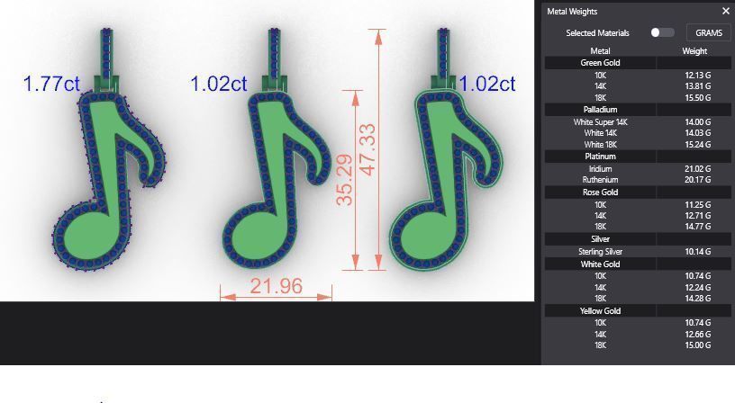Music Note Pendants - Collection _12