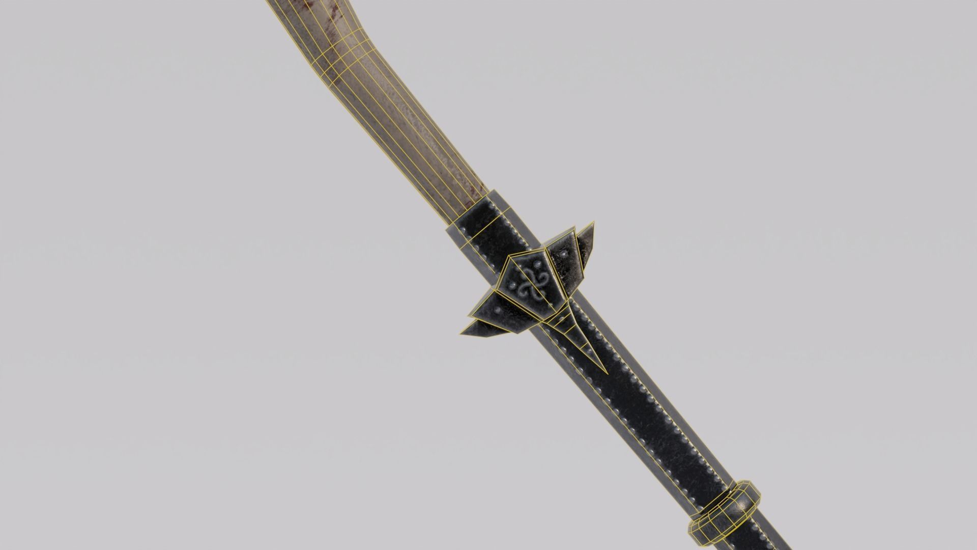 Dragon Bone Two Handed Mace from Skyrim Low-poly 3D model_6