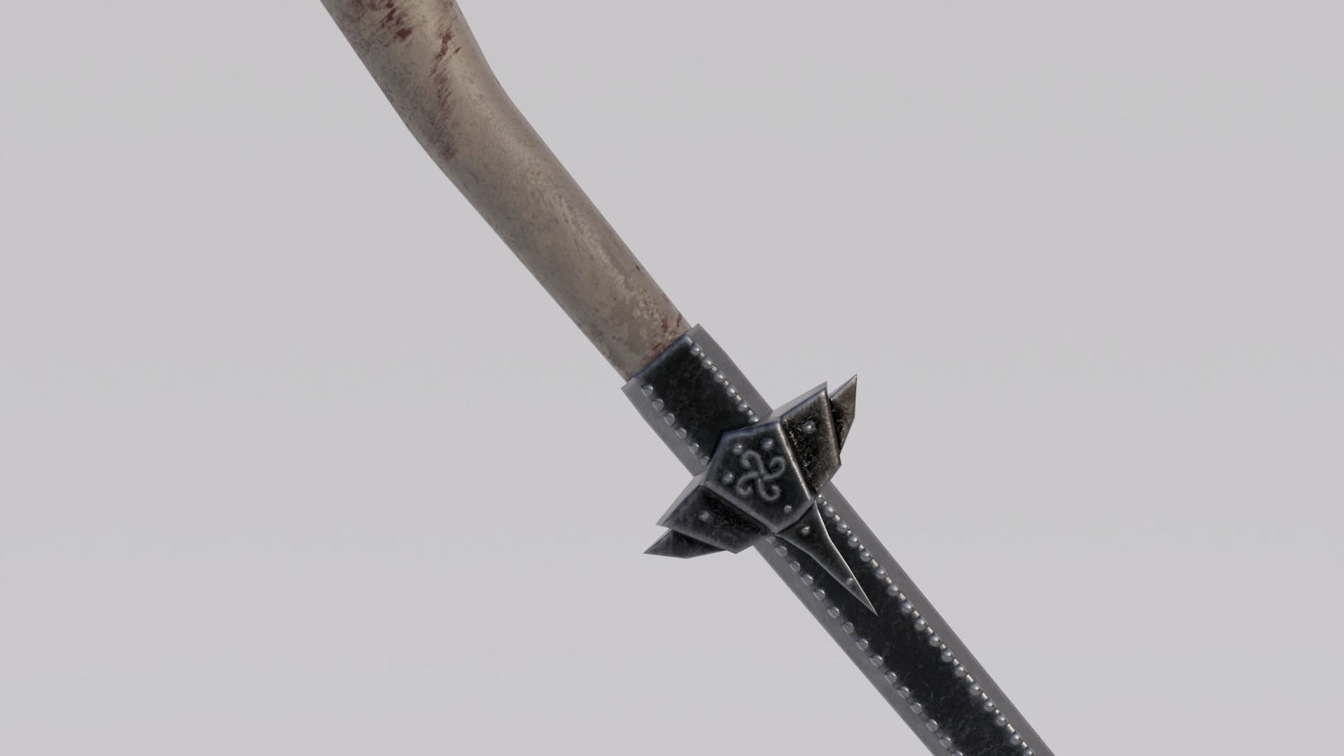 Dragon Bone Two Handed Mace from Skyrim Low-poly 3D model_2