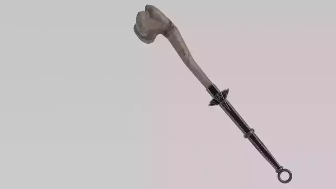 Dragon Bone Two Handed Mace from Skyrim Low-poly 3D model