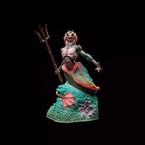 Triton - Merman Statue 3D print model