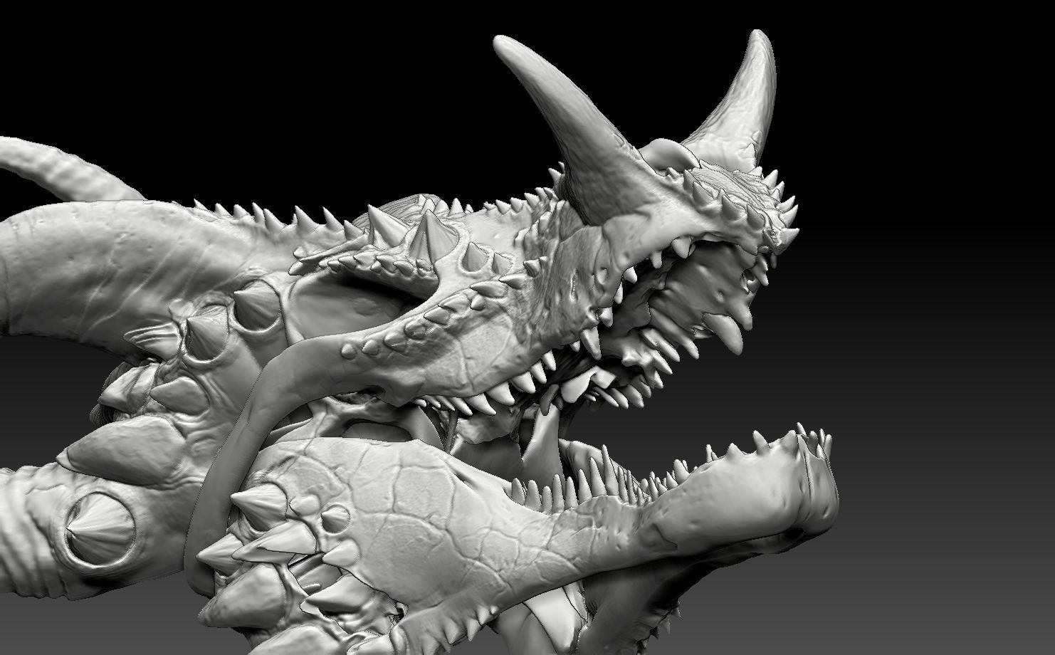 dragon skull 3D print model_7