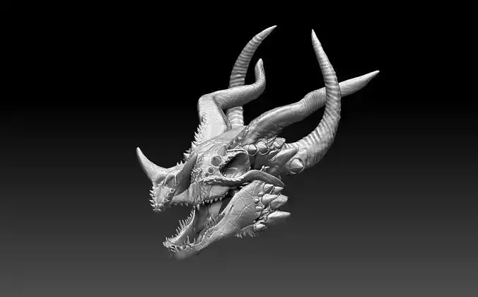 dragon skull 3D print model