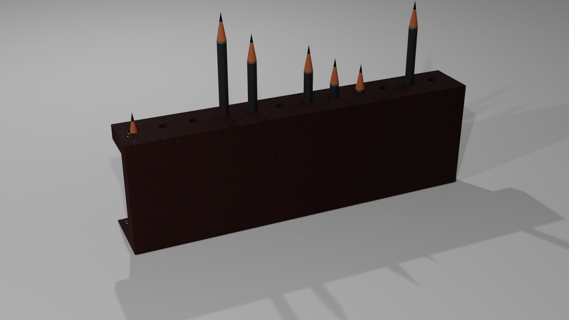 Graphite pencil set holder 3D print model_4