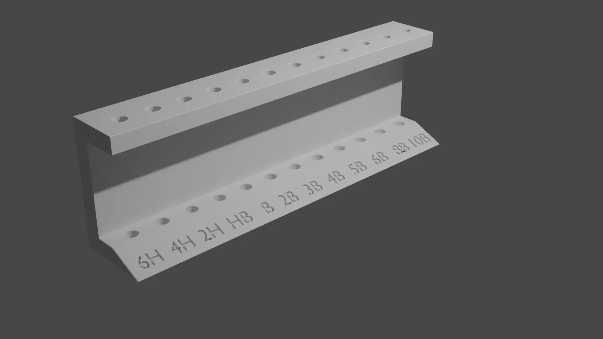 Graphite pencil set holder 3D print model_0