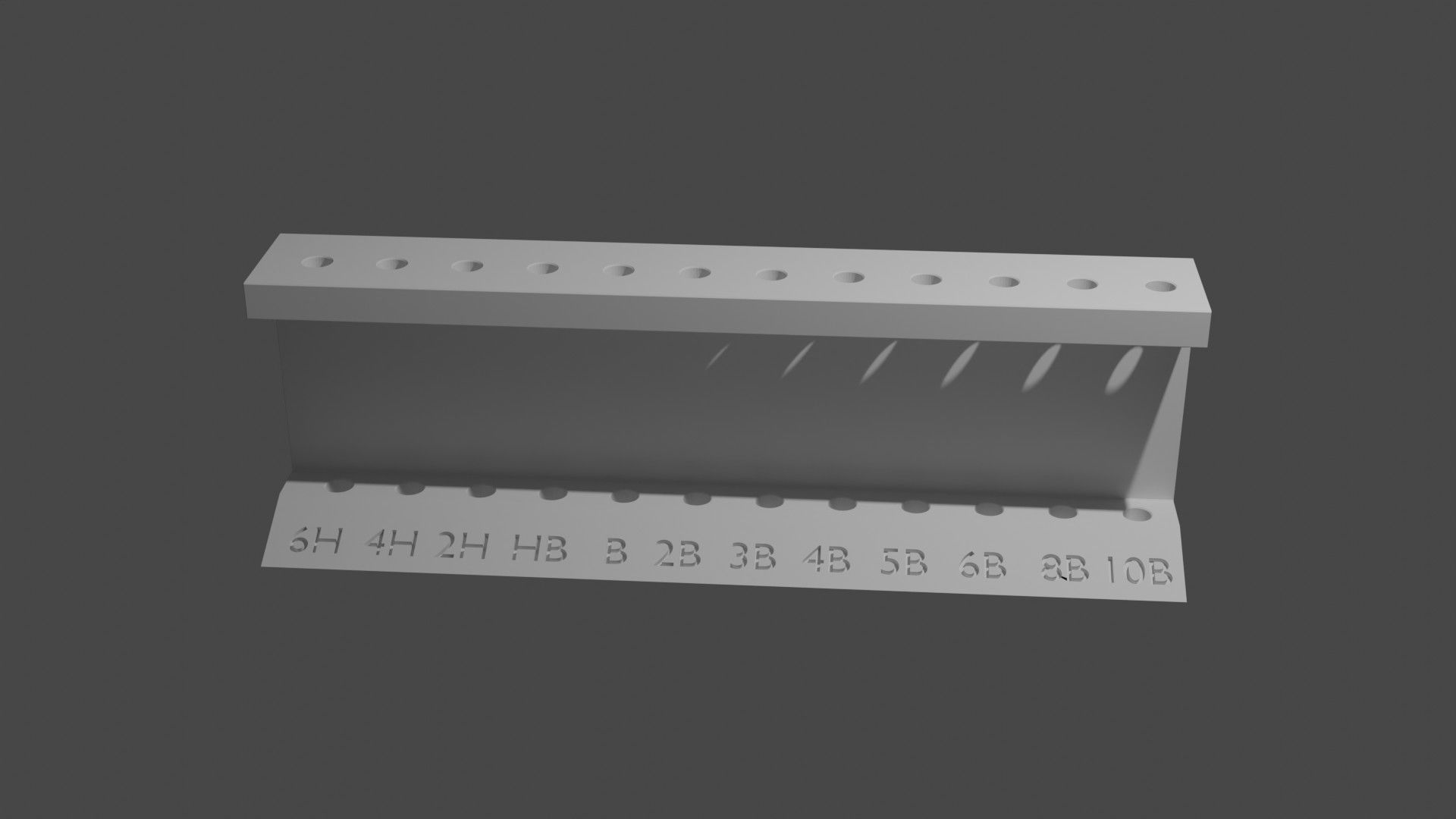 Graphite pencil set holder 3D print model_5