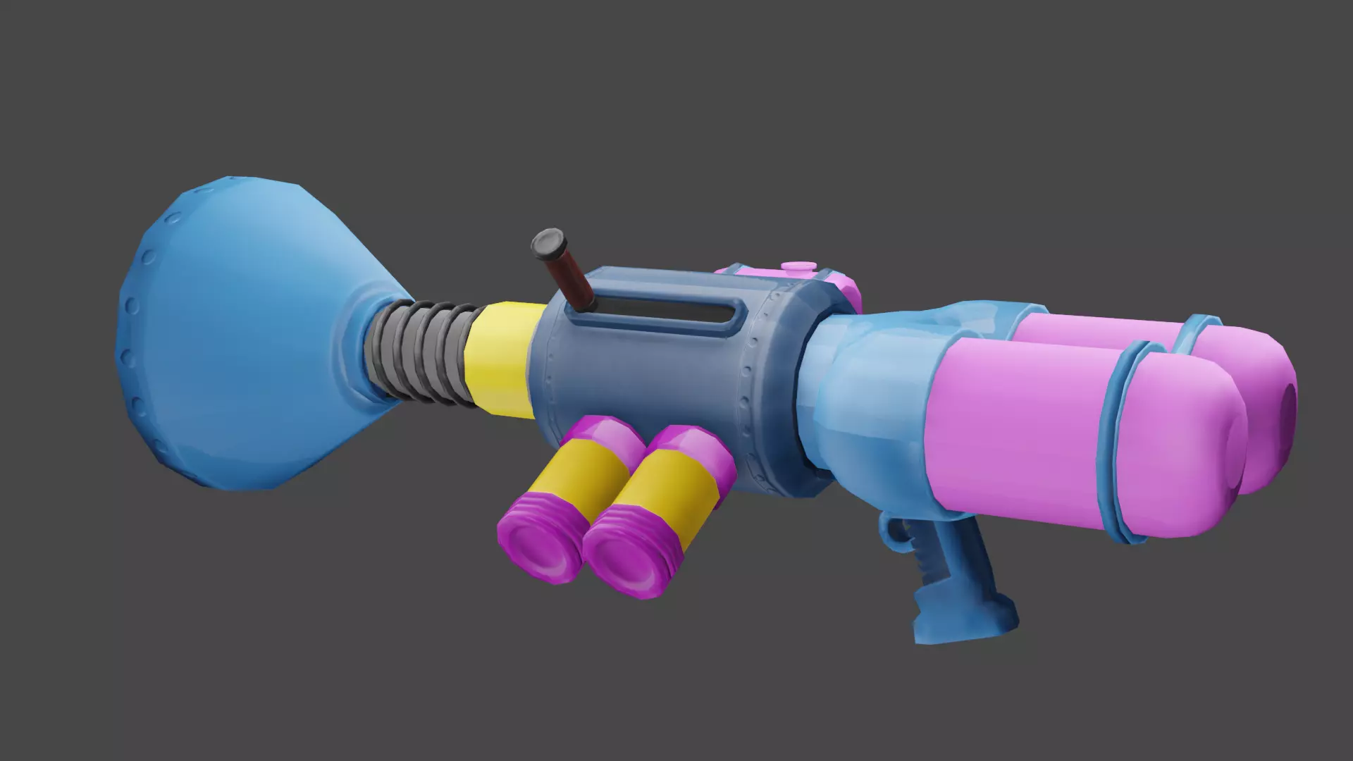 Toon Gun Low Poly Low-poly 3D model