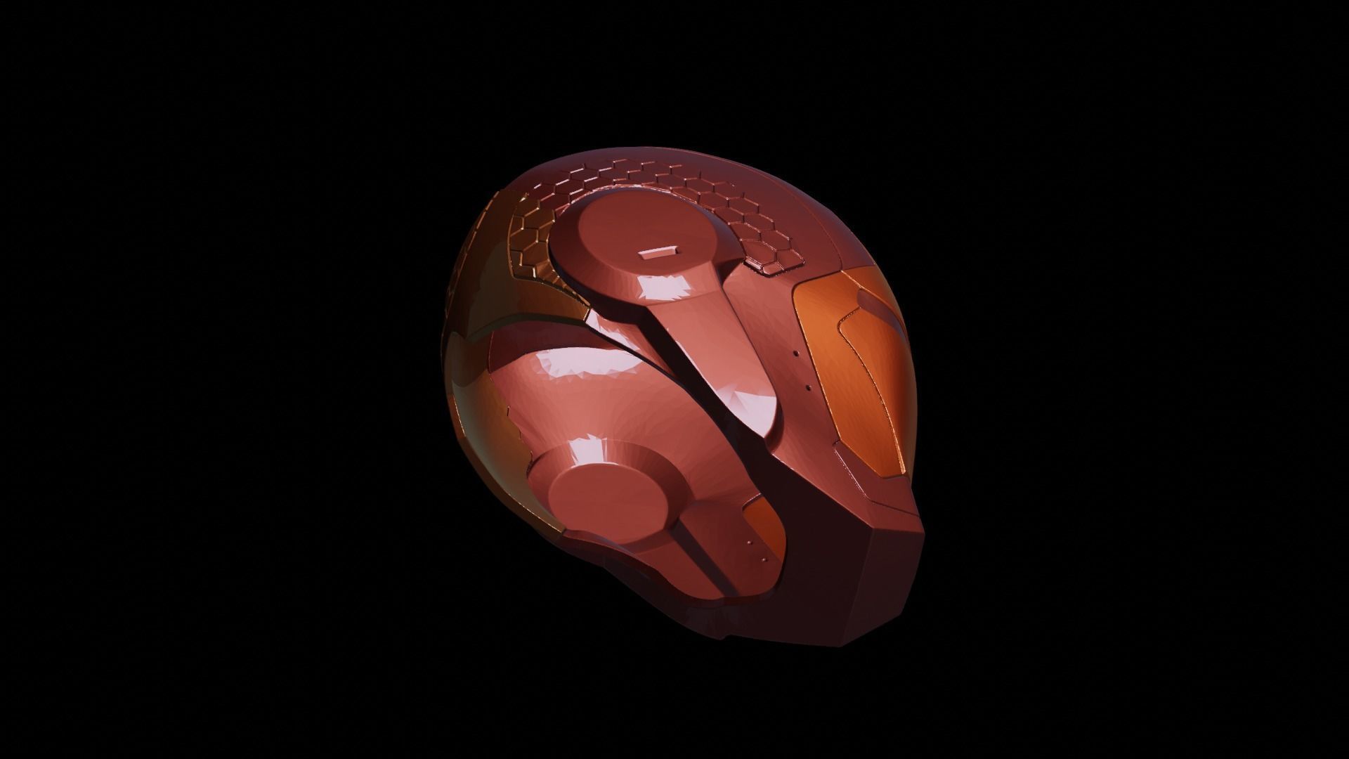 Iron Man helmet 3D printable model consisting of 5 pieces 3D print model_8