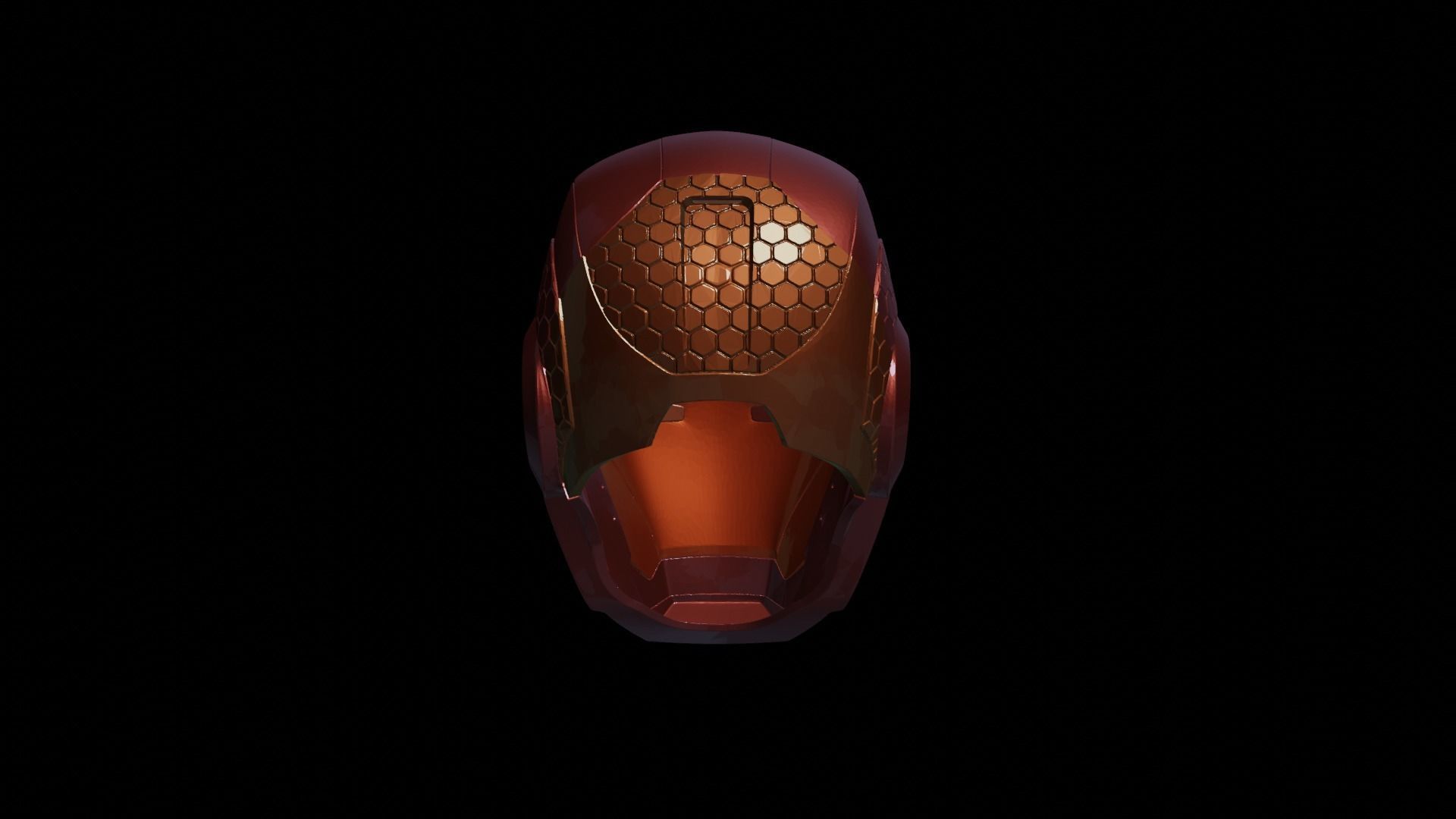 Iron Man helmet 3D printable model consisting of 5 pieces 3D print model_1