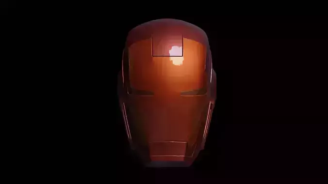 Iron Man helmet 3D printable model consisting of 5 pieces 3D print model