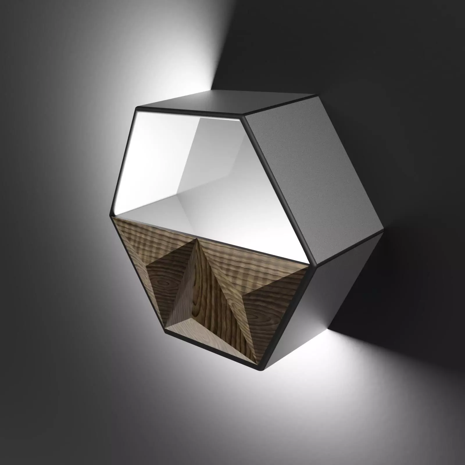 MODULAR HEXAGONAL SHAPED SHELVING UNIT SHELF 3D print model_0