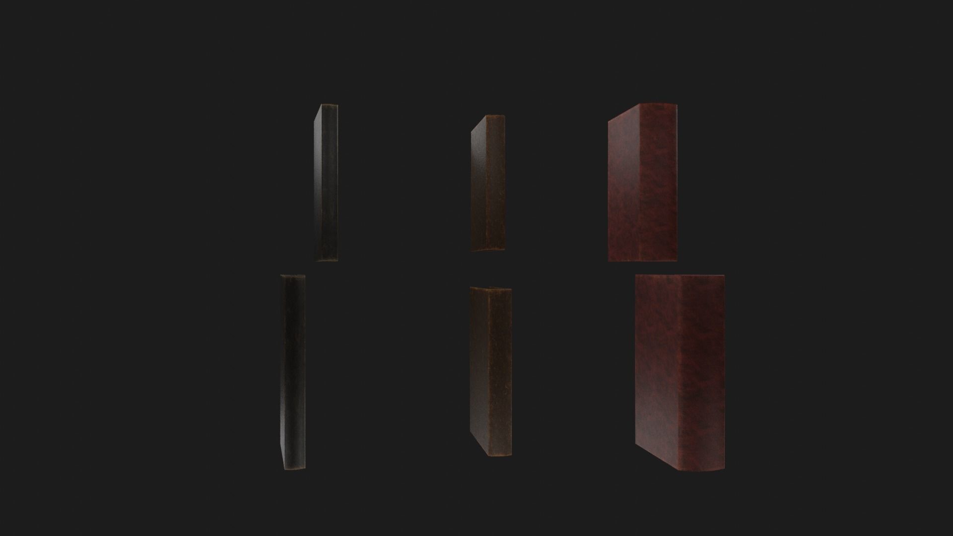 Ancient Simple Books Low-poly 3D model_5