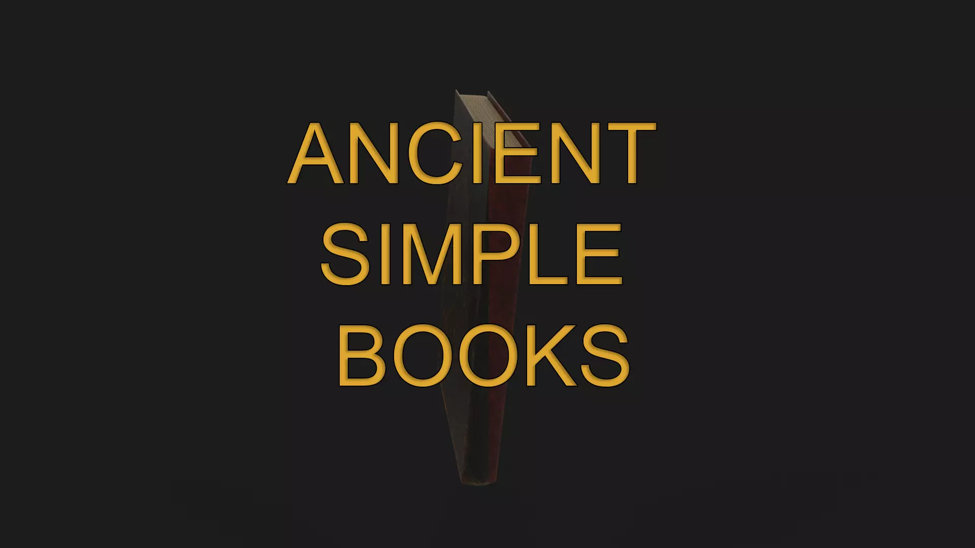 Ancient Simple Books Low-poly 3D model_0