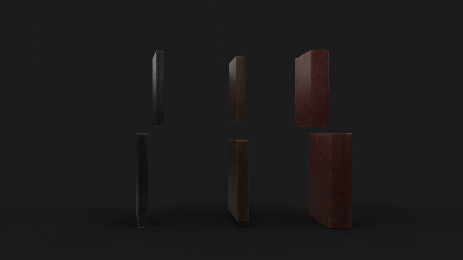 Ancient Simple Books Low-poly 3D model_7