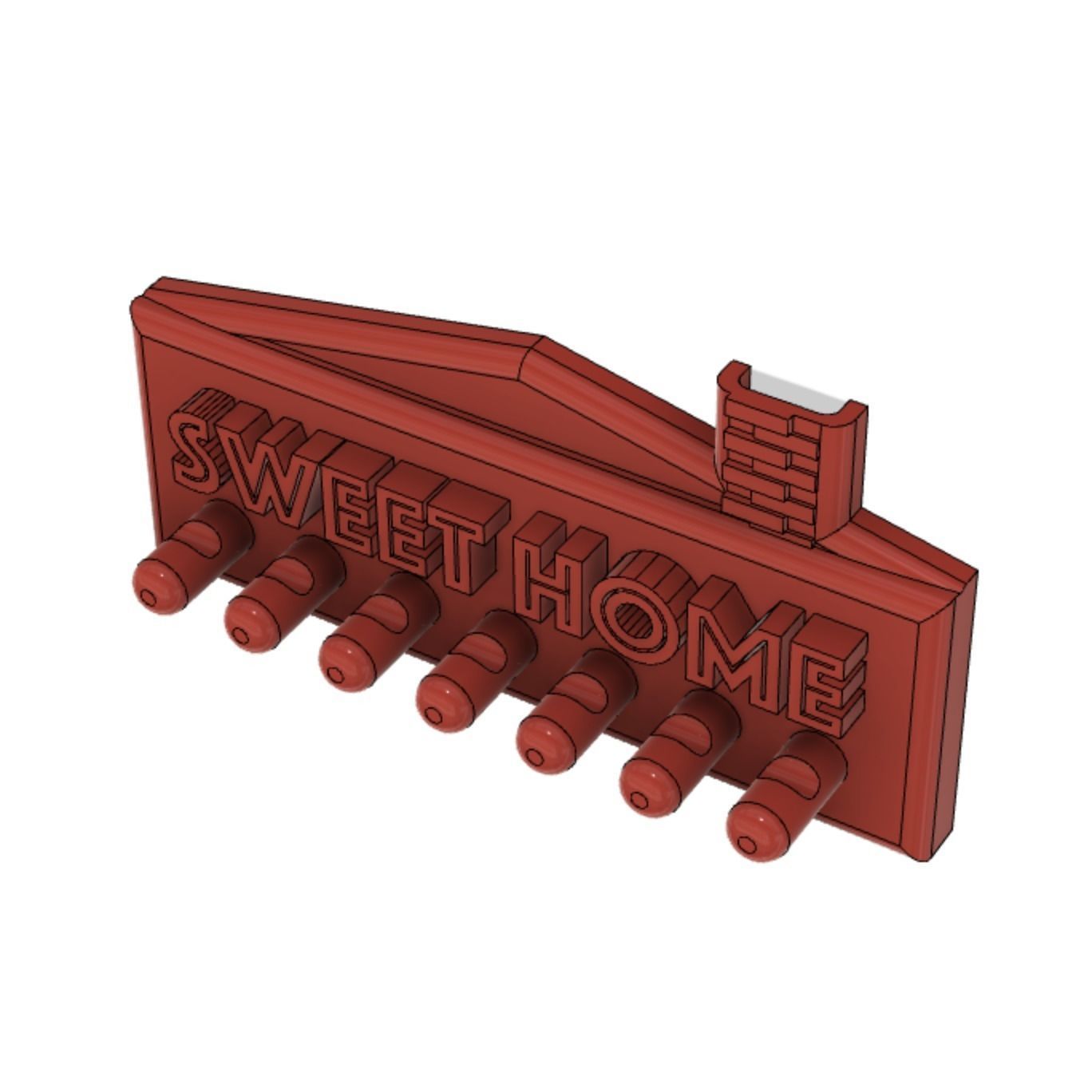 RACK KEY SWEET HOME 3D print model_1