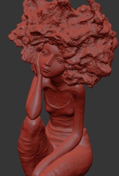 Valerie Hadida - Art Sculpture of a girl - 2 3D print model_7