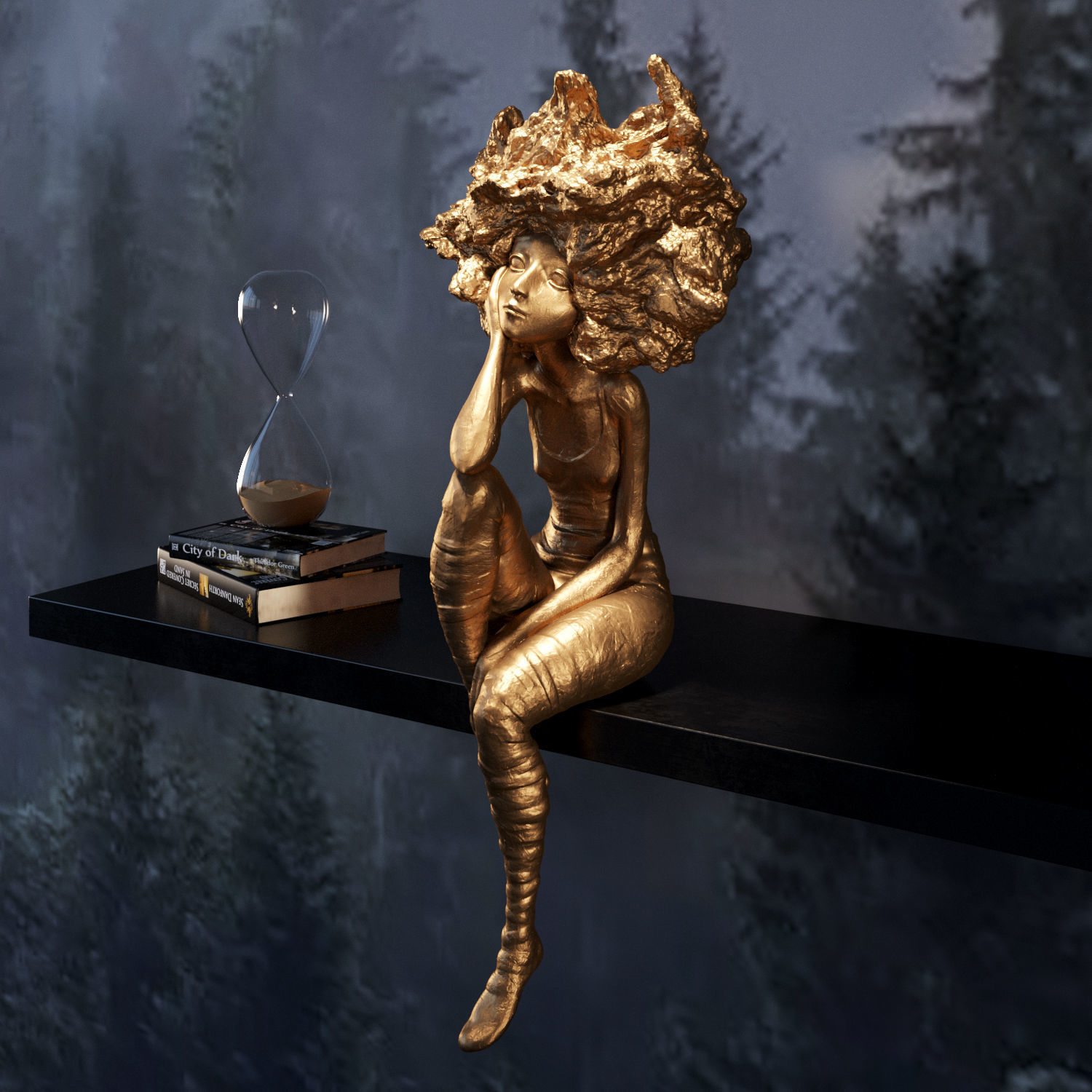 Valerie Hadida - Art Sculpture of a girl - 2 3D print model_9