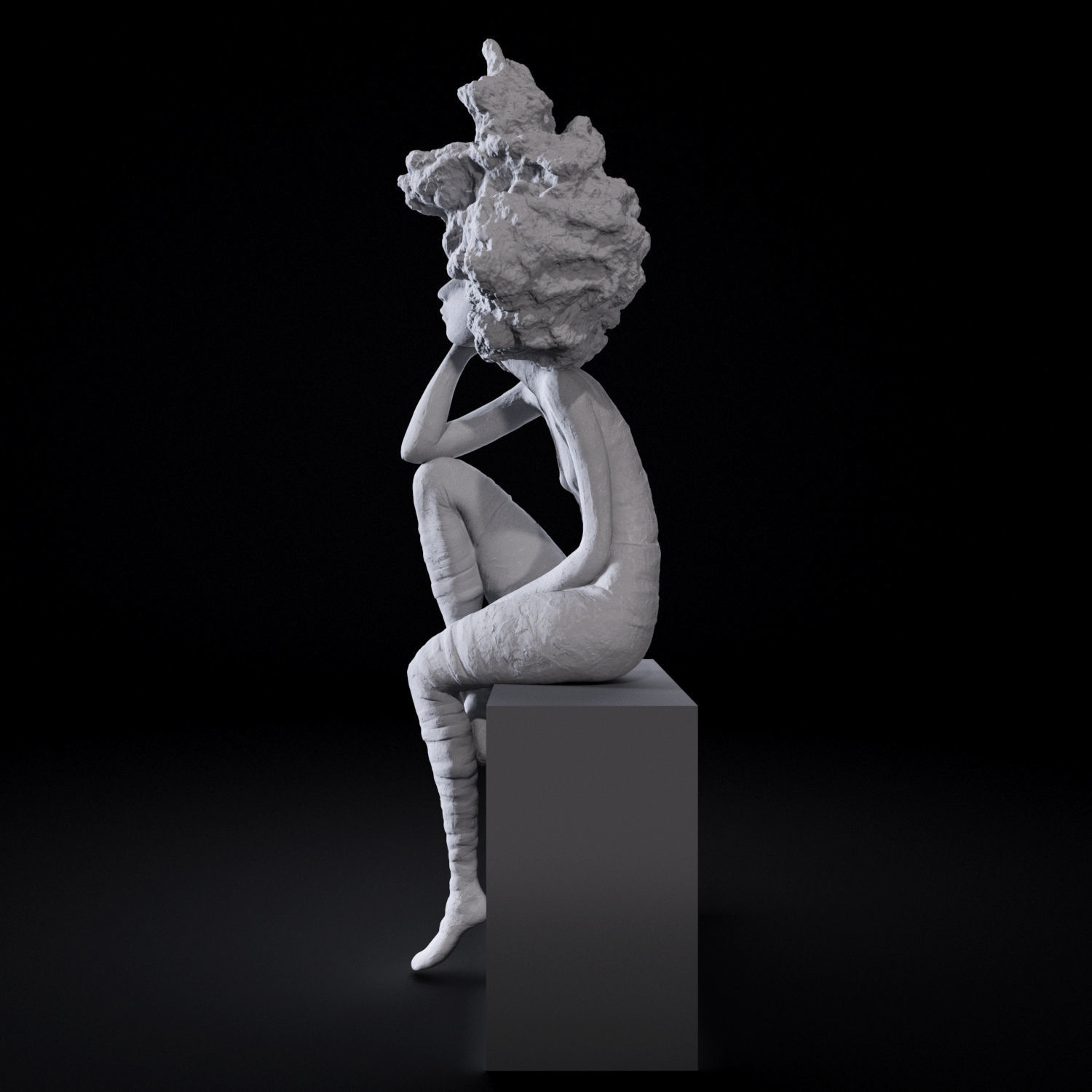 Valerie Hadida - Art Sculpture of a girl - 2 3D print model_3