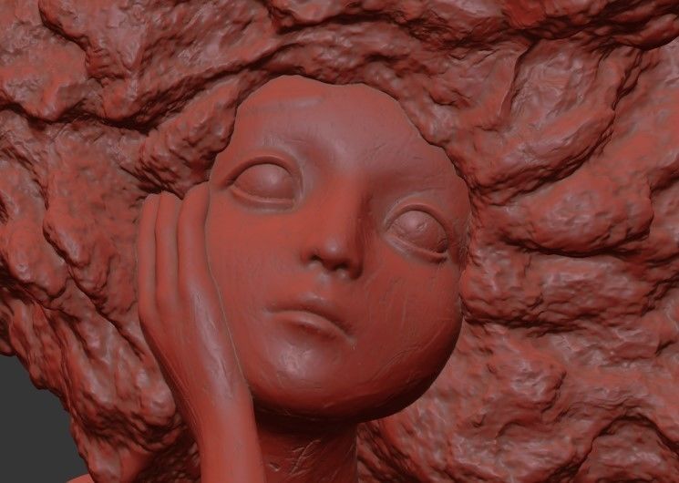 Valerie Hadida - Art Sculpture of a girl - 2 3D print model_6