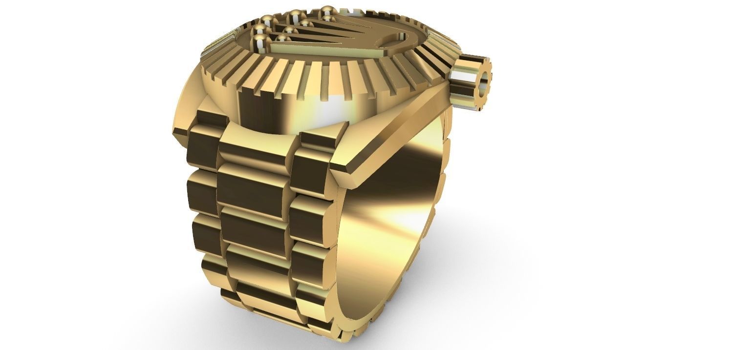 Ring watch 3D print model_2