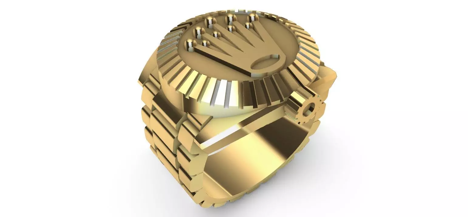 Ring watch 3D print model_0