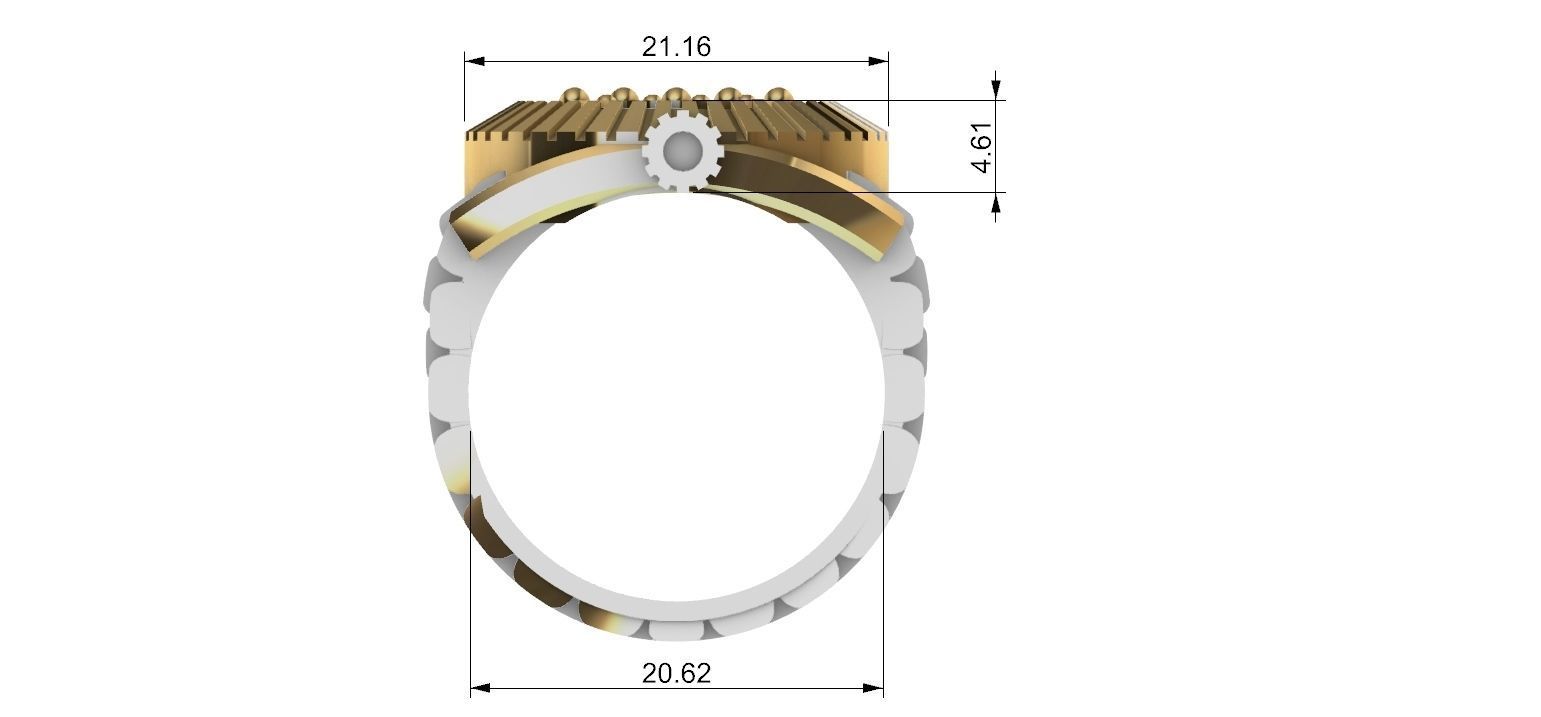 Ring watch 3D print model_5