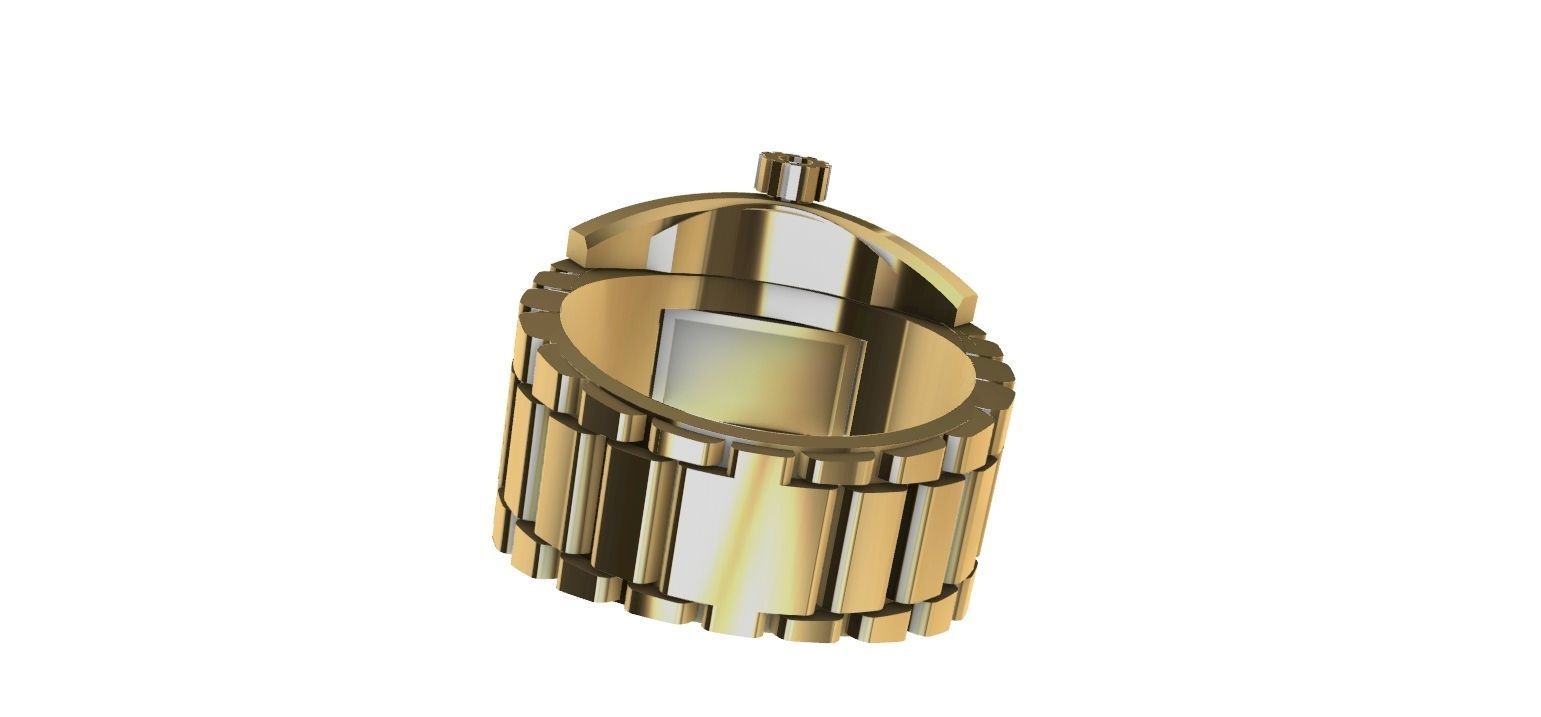 Ring watch 3D print model_4