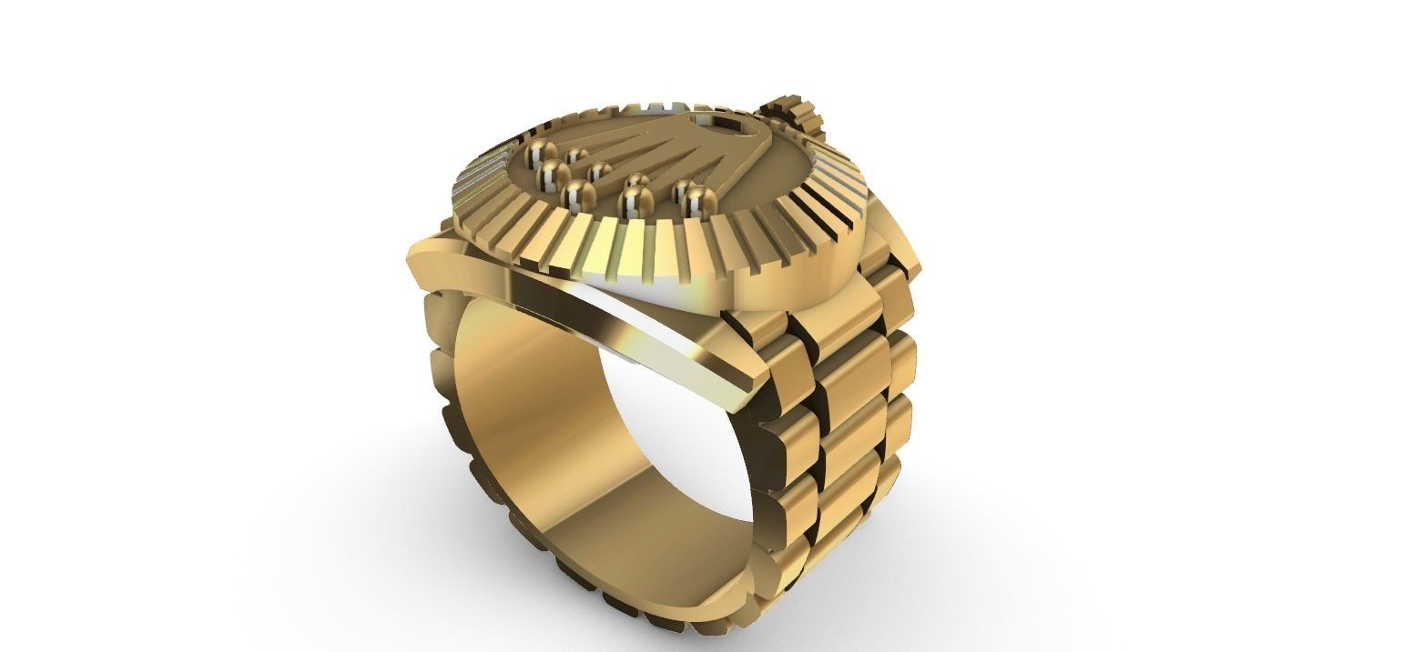 Ring watch 3D print model_3