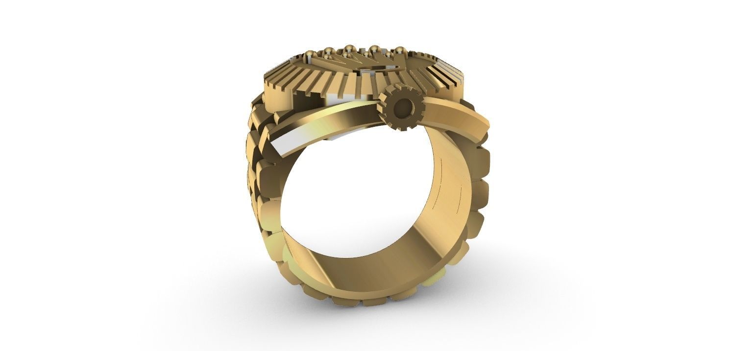 Ring watch 3D print model_16