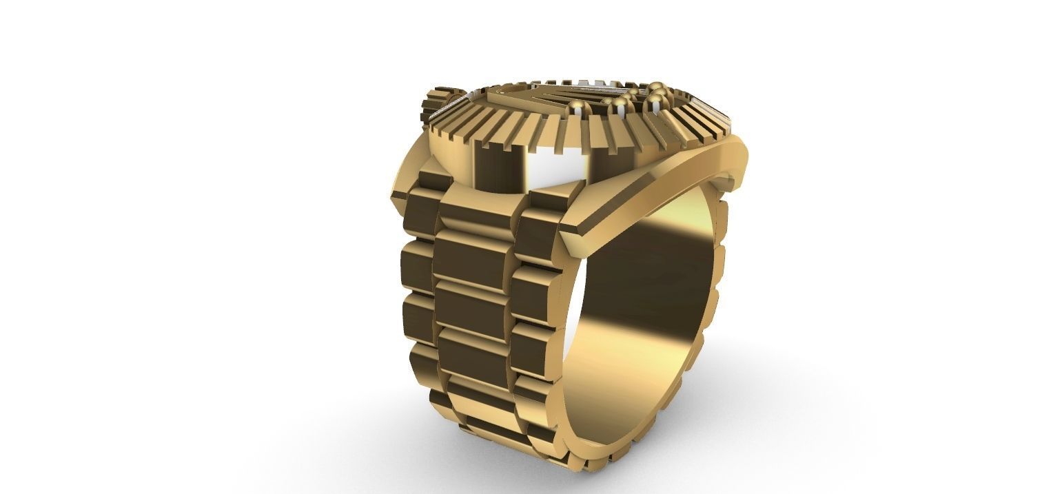 Ring watch 3D print model_7