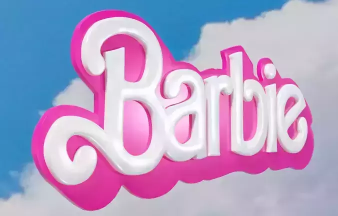 Barbie Lettering 3D model 3D model
