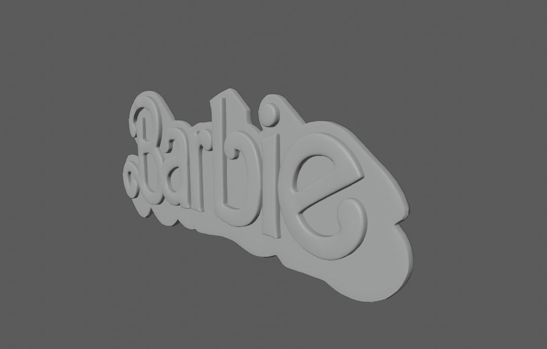 Barbie Lettering 3D model 3D model_4