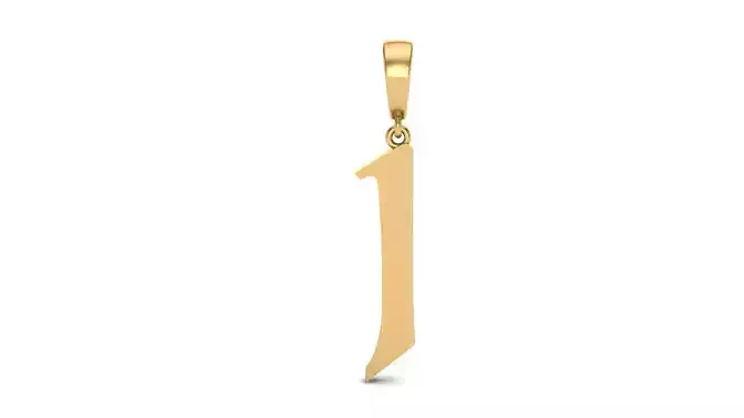 Pendant Alphabet Letter 15 mm Keter J