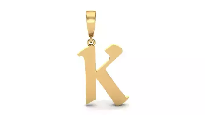 Pendant Alphabet Letter 15 mm Keter K