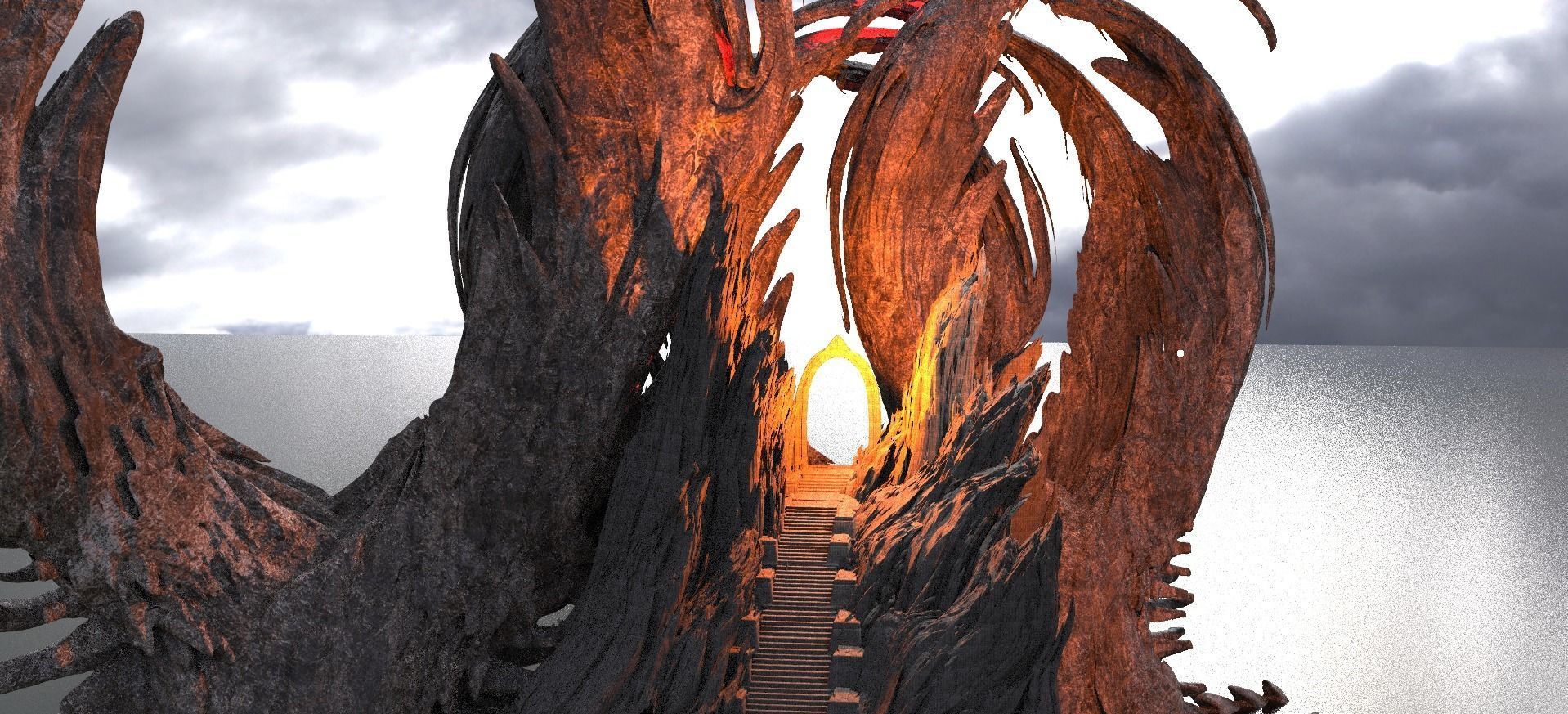 Ancient Druid Rock Monolith 3D model_1