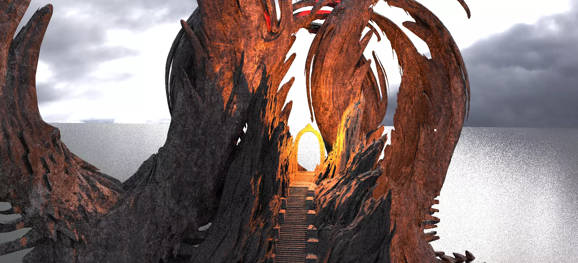 Ancient Druid Rock Monolith 3D model_0