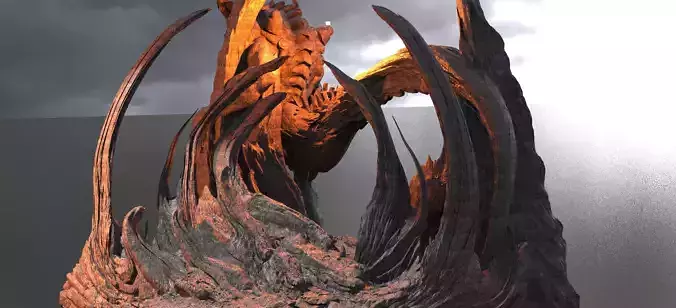 Ancient Demon Rock Arch Huge 