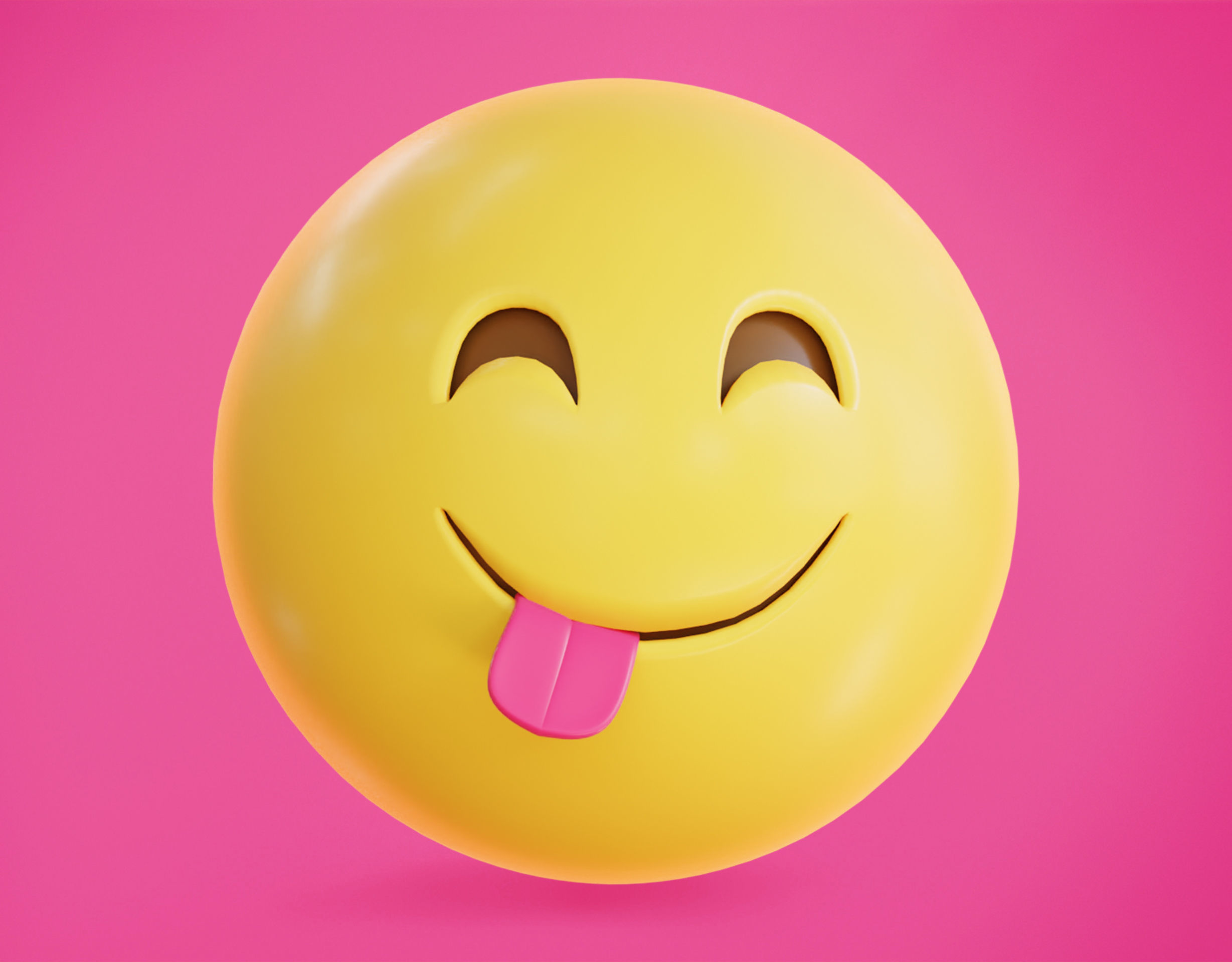 Smiling Face with Licking lips Animated Emoji Low-poly 3D model_13