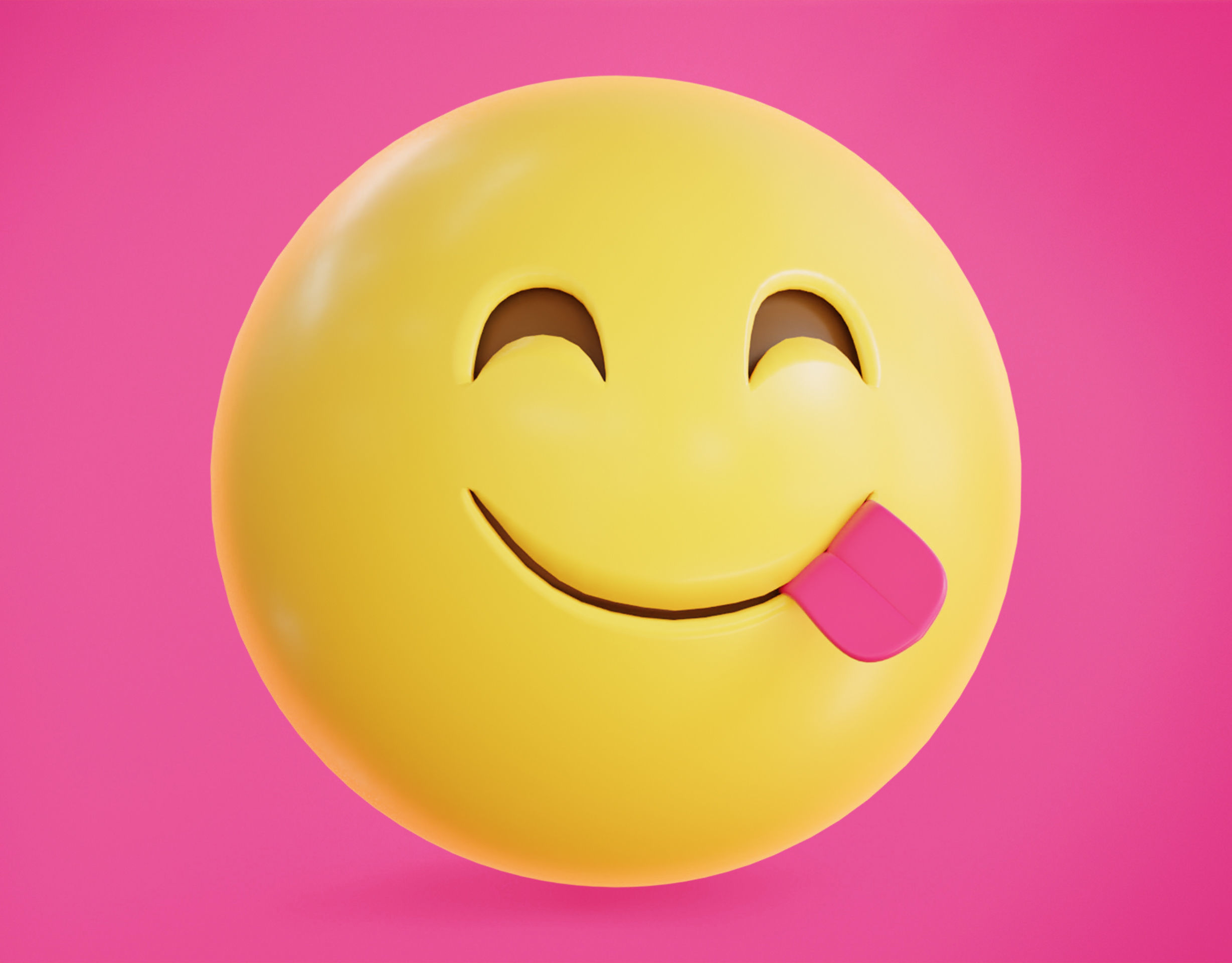 Smiling Face with Licking lips Animated Emoji Low-poly 3D model_14