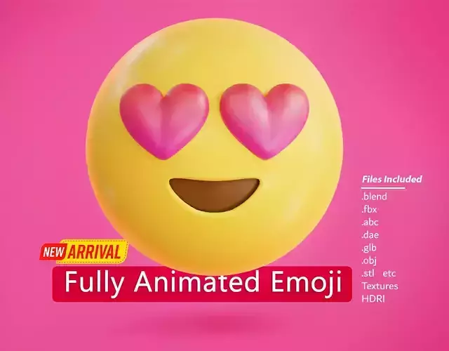 Smiling face with Heart Eyes Animated Emoji