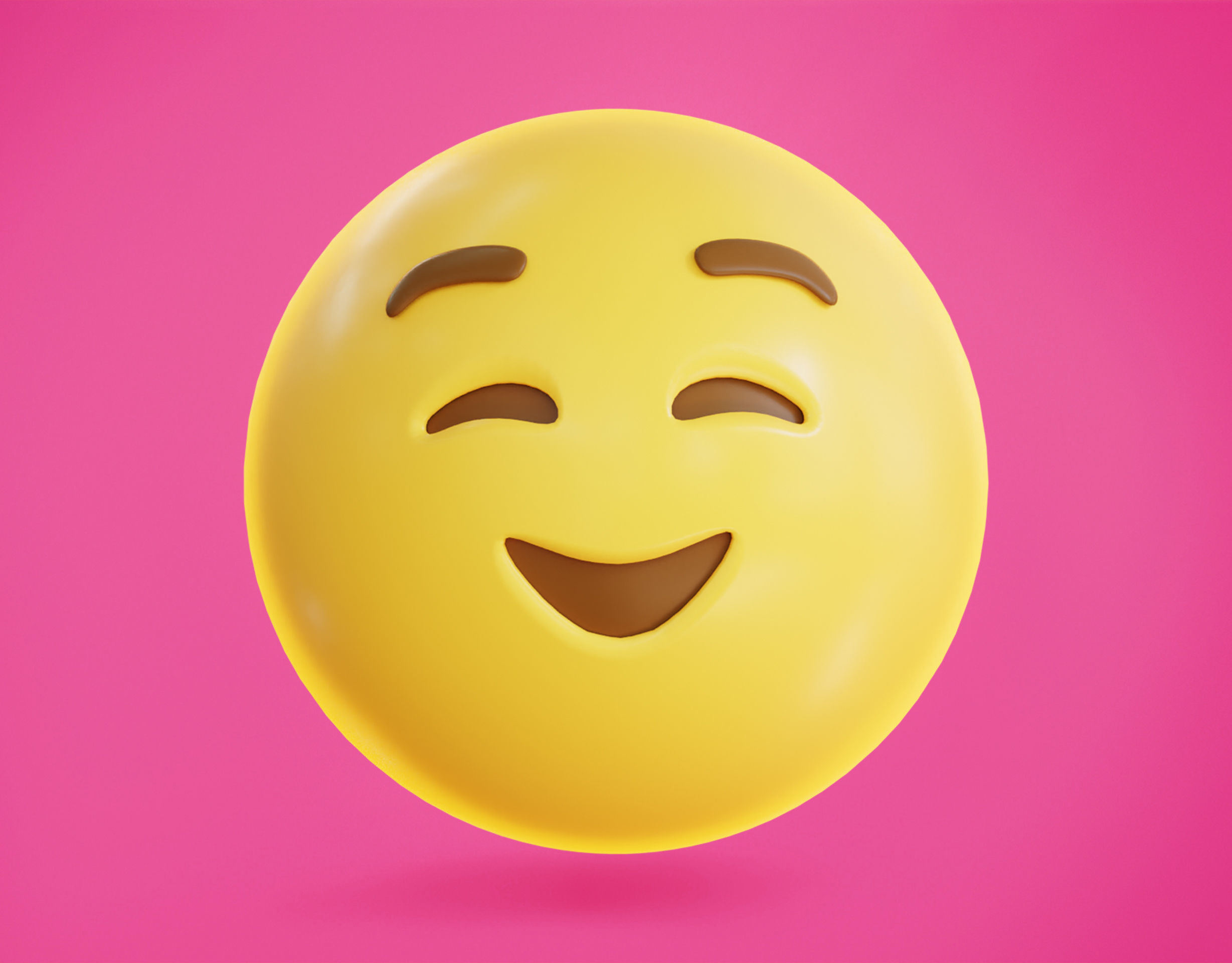 Smiling face Animated Emoji Low-poly 3D model_5